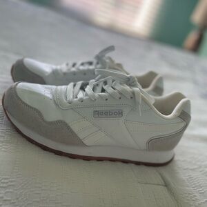 White & Gray Suede Retro Reebok’s